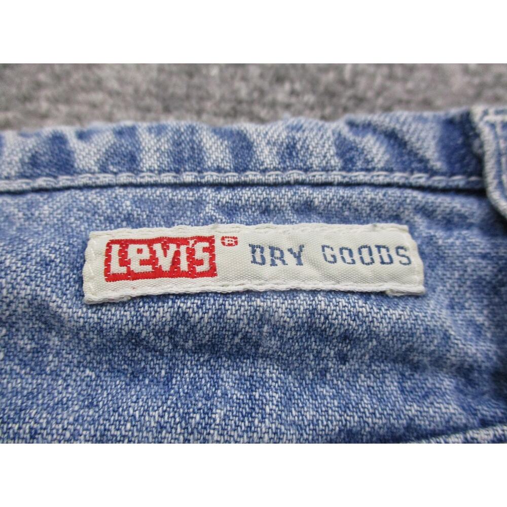 Levis Denim Skirt Womens 12 Light Wash Patch Pockets Zip Fly Vintage 90s Casual - Picture 14 of 16